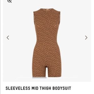Fendi skims bodysuit sleeveless mid-thigh bodysuit